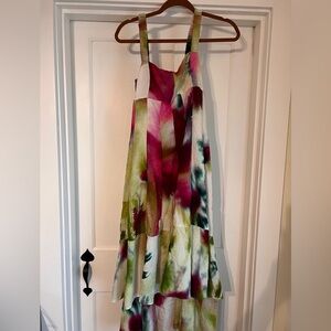 Anthropologie Multicolor Tie-Dye Maxi Dress